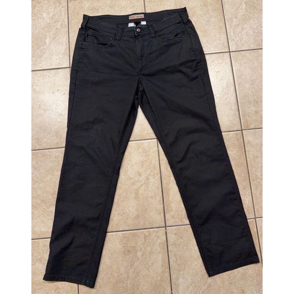 5.11 Tactical Pants Mens 34x30 Black Straight Fit Defender Flex Chino